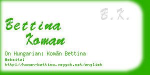bettina koman business card